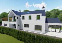 back with sun room with floor to ceiling glazing