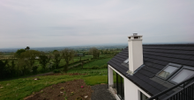 view of Sperrin mountains Northern Ireland from the balcony