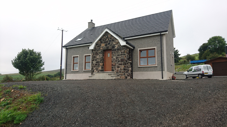 front of dwelling on a farm 