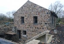 Re-using the natural stone from the old mill 