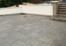 Back of house paving and steps to back garden area 