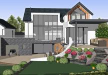 Large back of house with under croft garage 