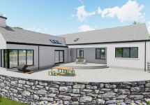 back patio area and covered veranda