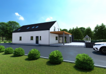 Modern Home with covered veranda 