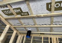 air tight roof membrane around MVHR system