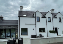 Back view of modern home