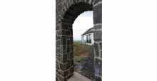 Stone arch into back of house 