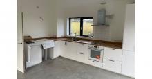 open plan kitchen in small eco home